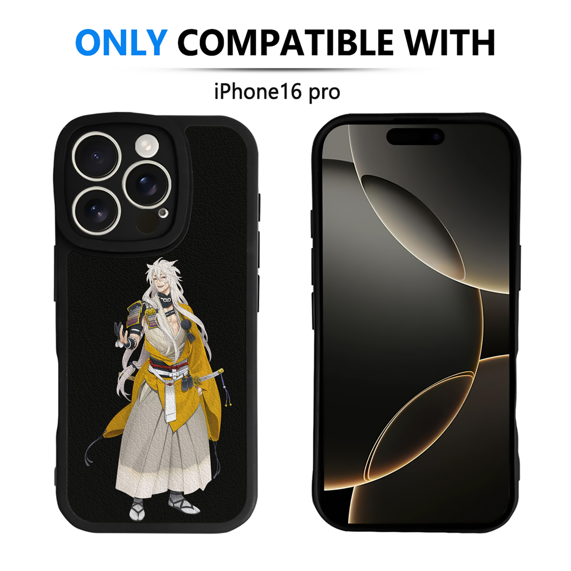 （画像用） 刀剣乱舞 Touken Ranbu 【iPhone 16シリーズ対応】シリコンスマホケース（レザー調） 材質：シリコン